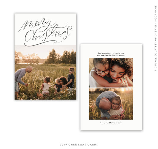 2019 Christmas 5X7 Photo Card | Merry Letters e1757