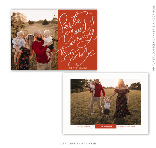 2019 Christmas 5X7 Photo Card | Santa is Coming e1759