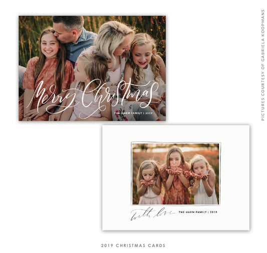 2019 Christmas 5X7 Photo Card | Christmas Glitter e1760