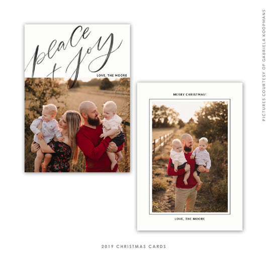 2019 Christmas 5X7 Photo Card | Peace Letters e1762