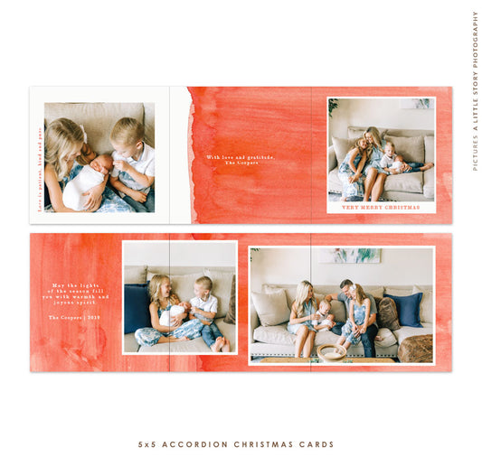 2019 Christmas 5x7 Photo Card | Warm Hugs e1793