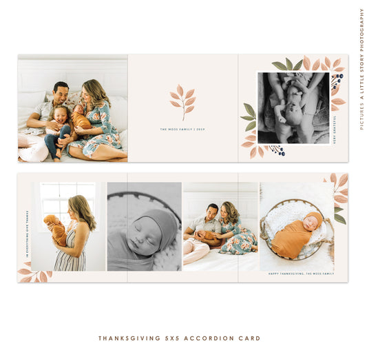 Thanksgiving accordion card 5x5 | Sweet Autumn e1811