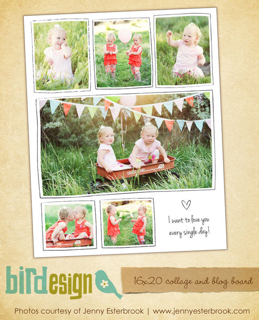 16x20 collage & blog board | Girls party e465