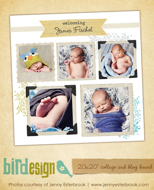 20x20 collage & blog board | Baby memories e474