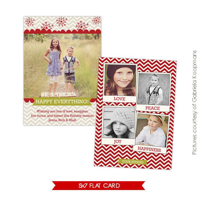 Holiday Photocard Template | Happy friendship e560