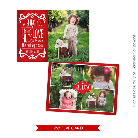 Holiday Photocard Template | Holiday Kisses e563