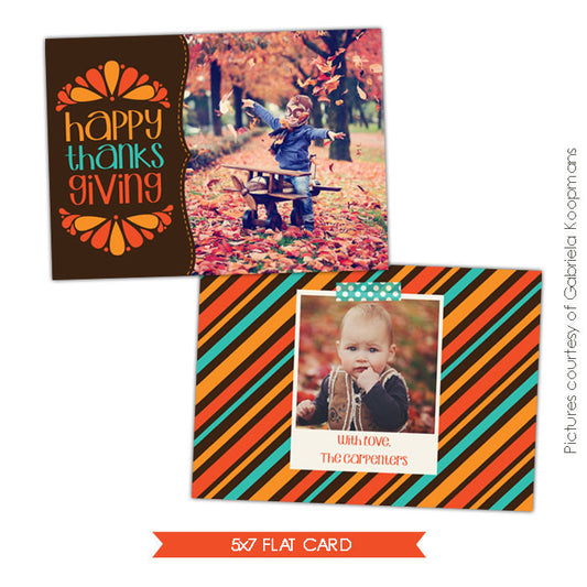 Thanksgiving Photocard Template | Thankful season e571