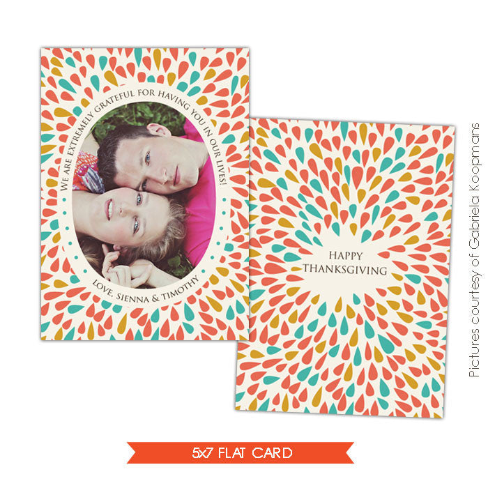 Thanksgiving Card Template | Bloom of Love e577