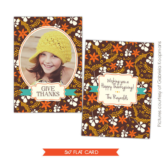 Thanksgiving Card Template | Autumn collage e578