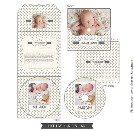 Luxe DVD case and DVD label | Baby dots e603