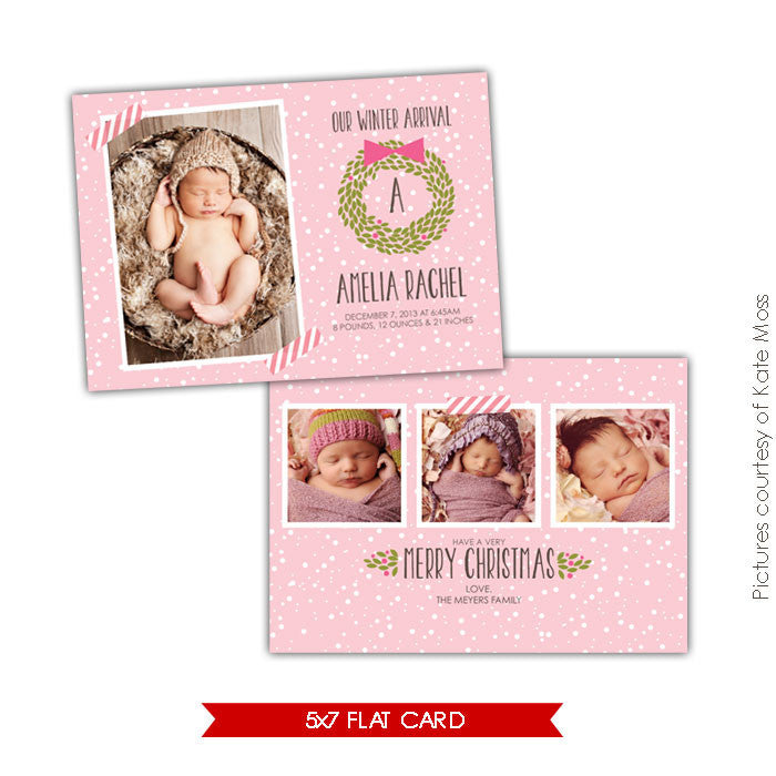 Holiday Photocard Template | Winter arrival e607