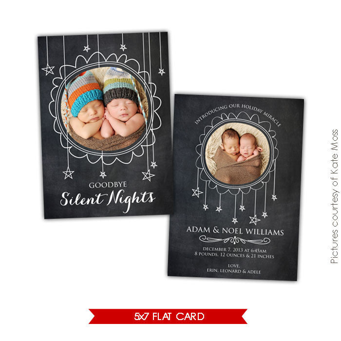 Holiday Photocard Template | Sprinkling Stars e609