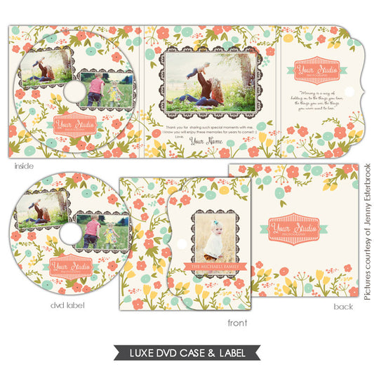 Luxe DVD case and DVD label | French garden e618