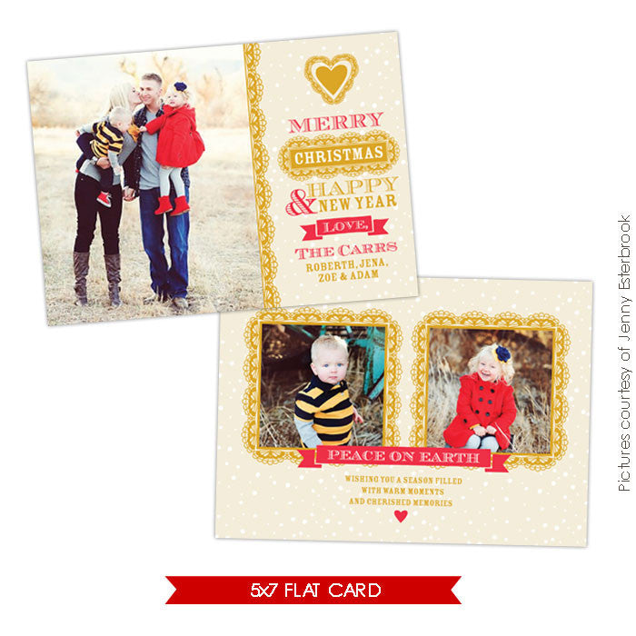 Holiday Photocard Template | Chic style e626