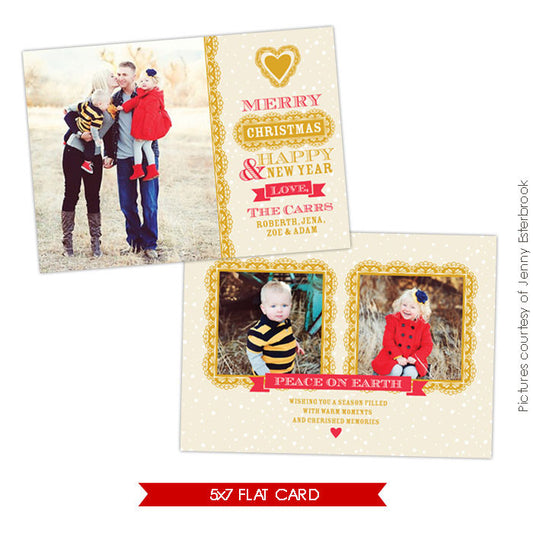 Holiday Photocard Template | Chic style e626