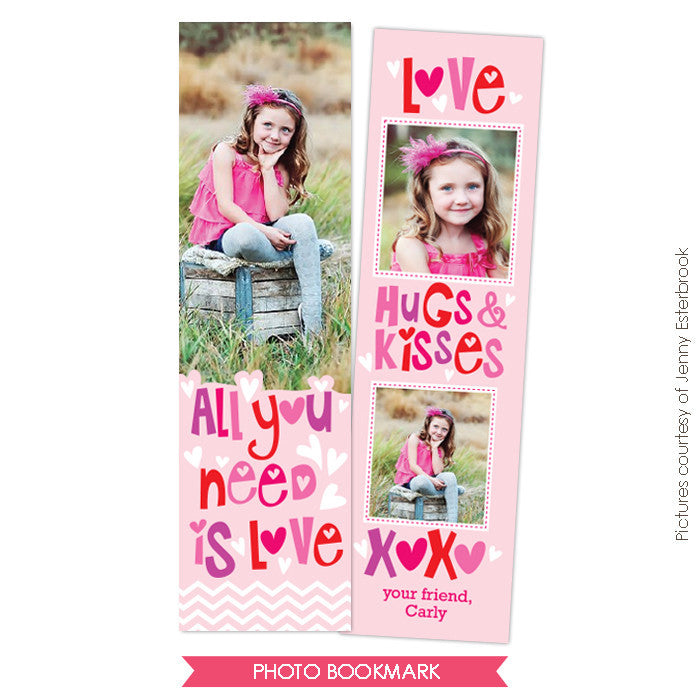 Valentine Bookmark template | Crazy friends e673