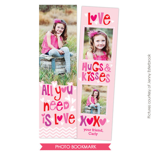 Valentine Bookmark template | Crazy friends e673