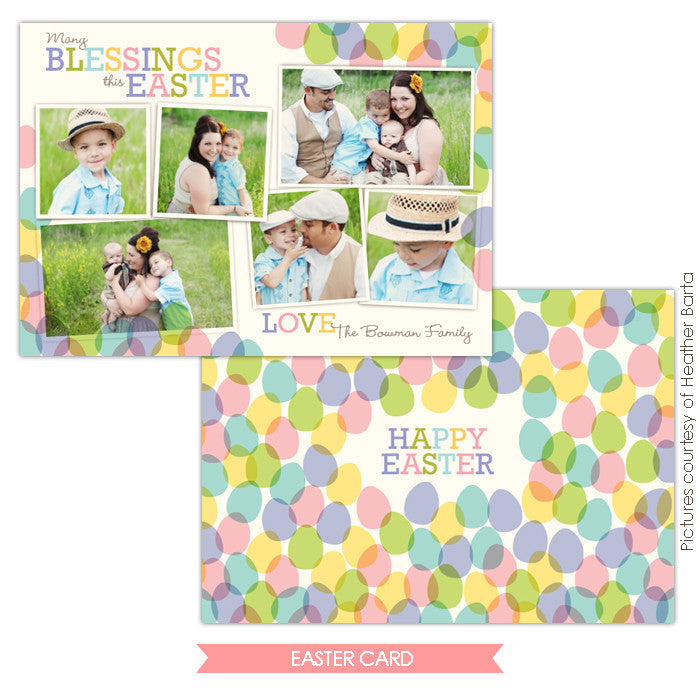 Easter photo card | Blessed family e734