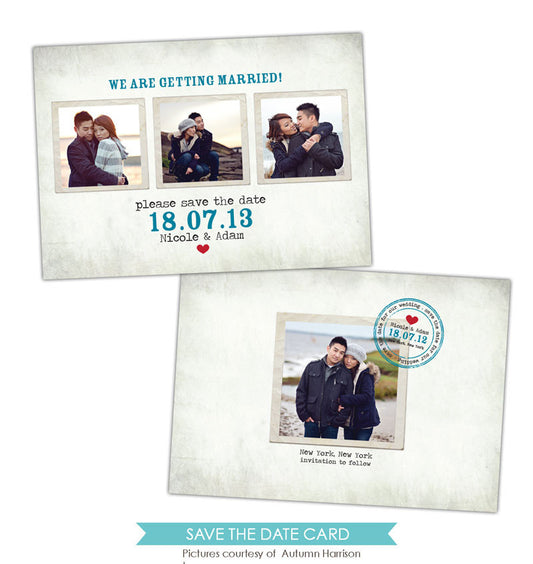 Save the date card | Lovely seal e778