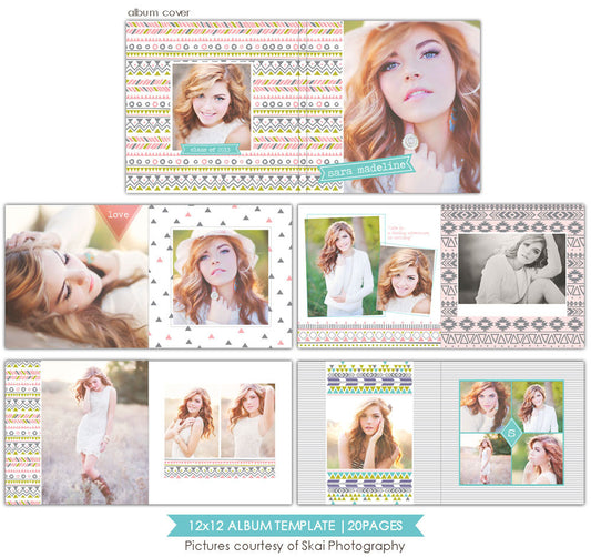 Inspiring days | 12x12 Senior Album template e827