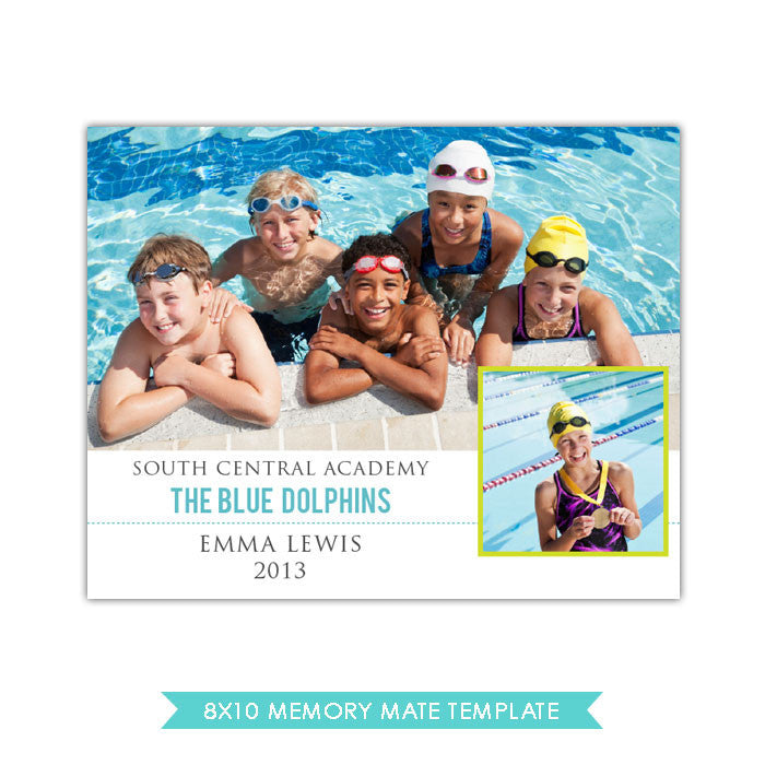 8x10 Memory Mate | Blue Dolphins e831