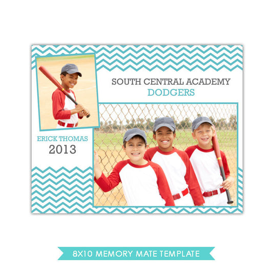 8x10 Memory Mate | Chevron Baseball e837