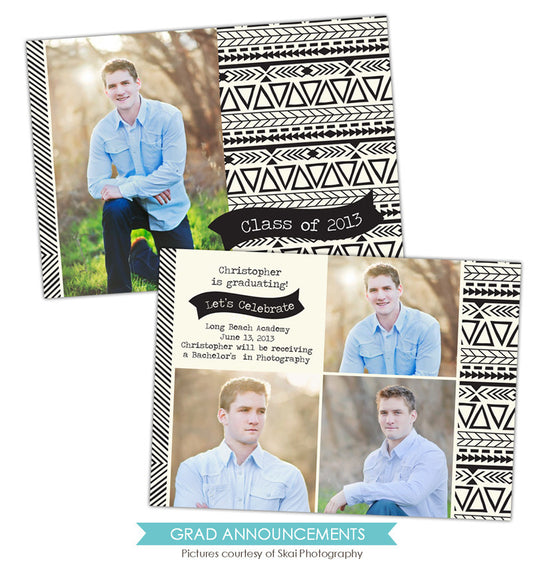 Grad announcement | Painted pattern e843