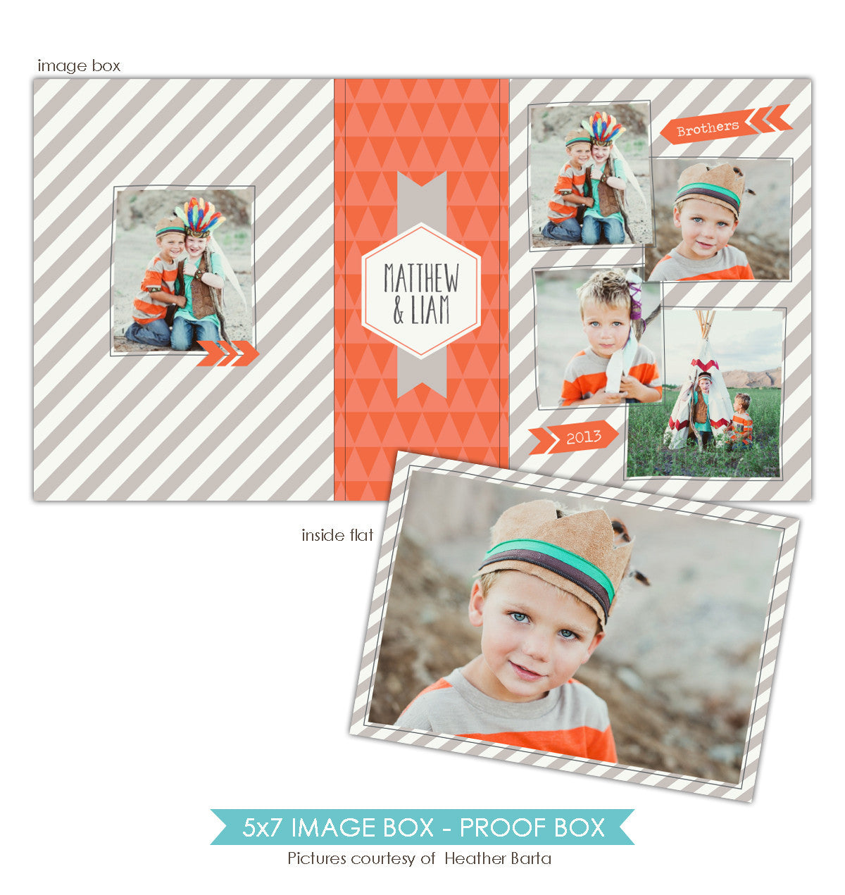 5x7 Image Box | Orange friends e859