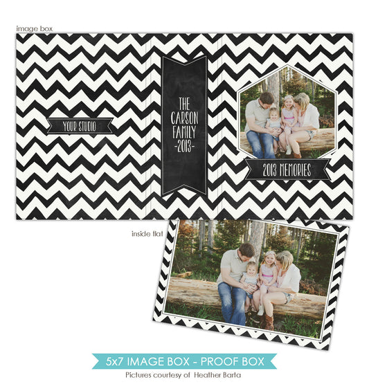 5x7 Image Box | Whimsy chevron e862