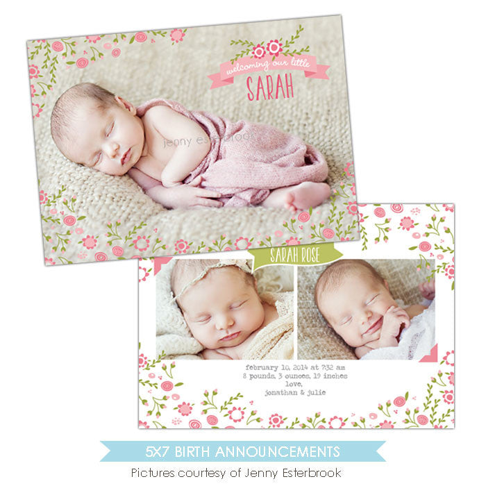 Birth Announcement | Garden Baby e899