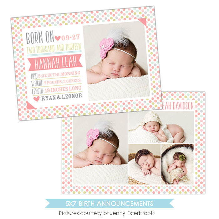 Birth Announcement | Candy dots e901