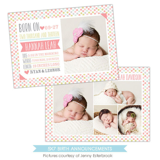 Birth Announcement | Candy dots e901