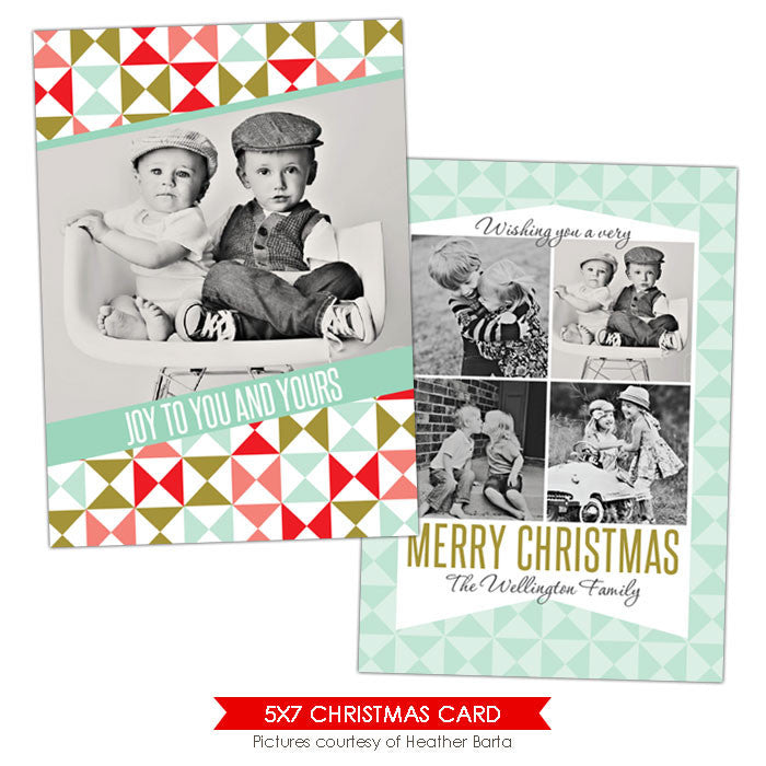 Christmas Photocard Template | Sweet wishes e920