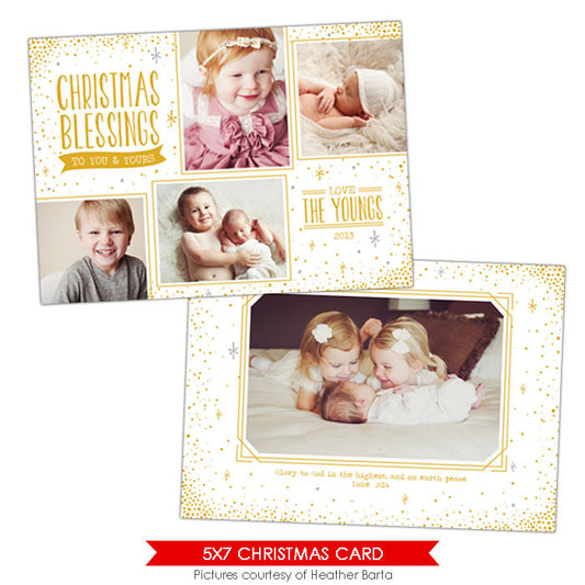 Christmas Photocard Template | Eternal blessings e927