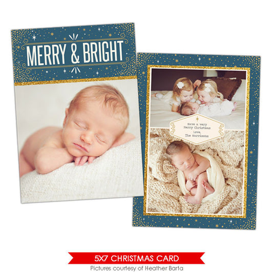 Christmas Photocard Template | Holy night e929