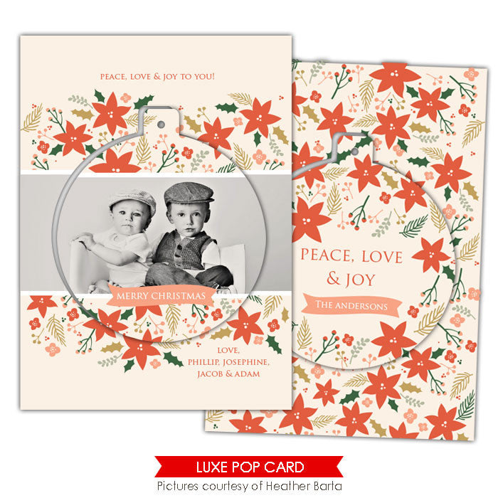 Christmas Luxe Pop Card Template | Garden circle e942