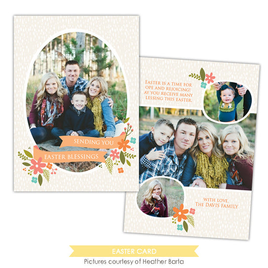 Easter photo card | Spring blessings e994