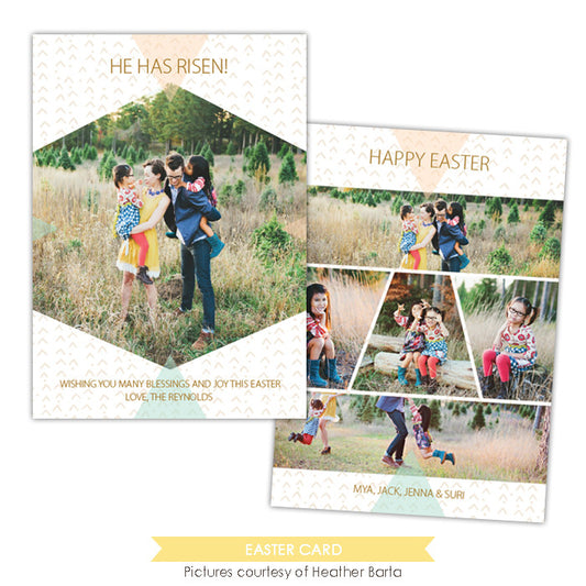 Easter photo card | He has risen e996