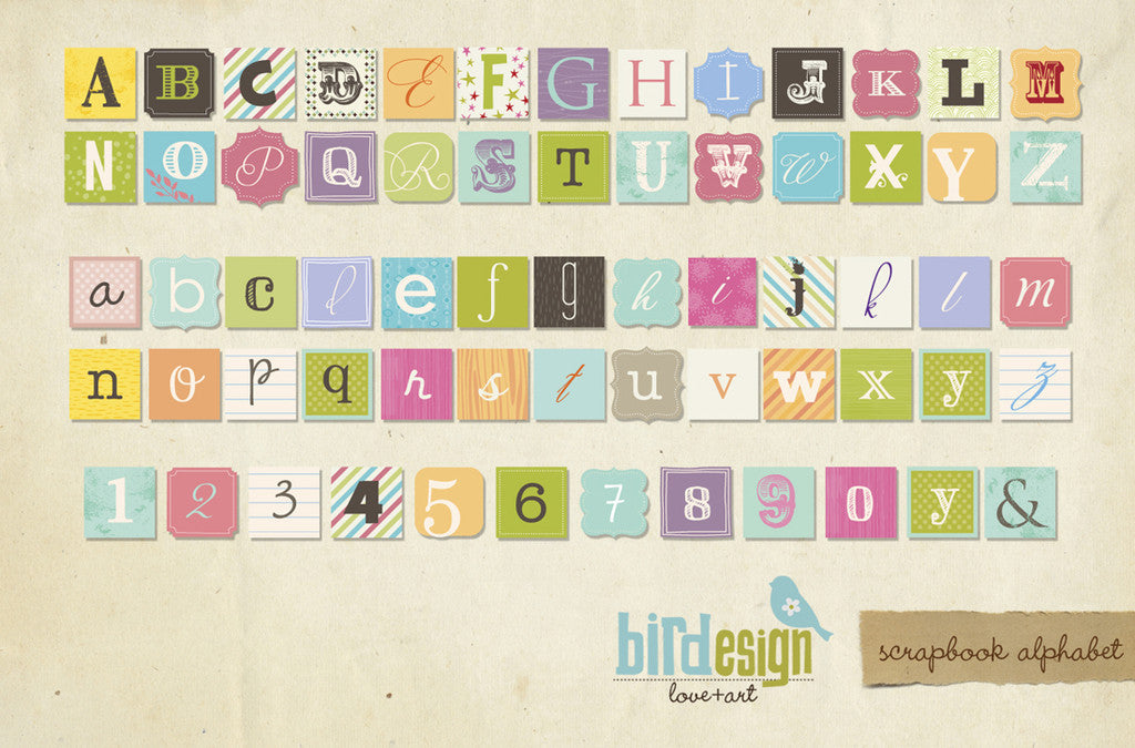 Alphabet Scrapbook Style Overlay e107