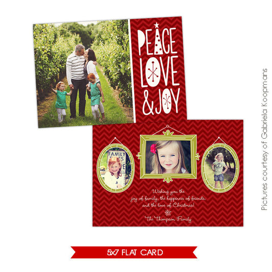 Holiday Photocard Template | Jolly portraits e553