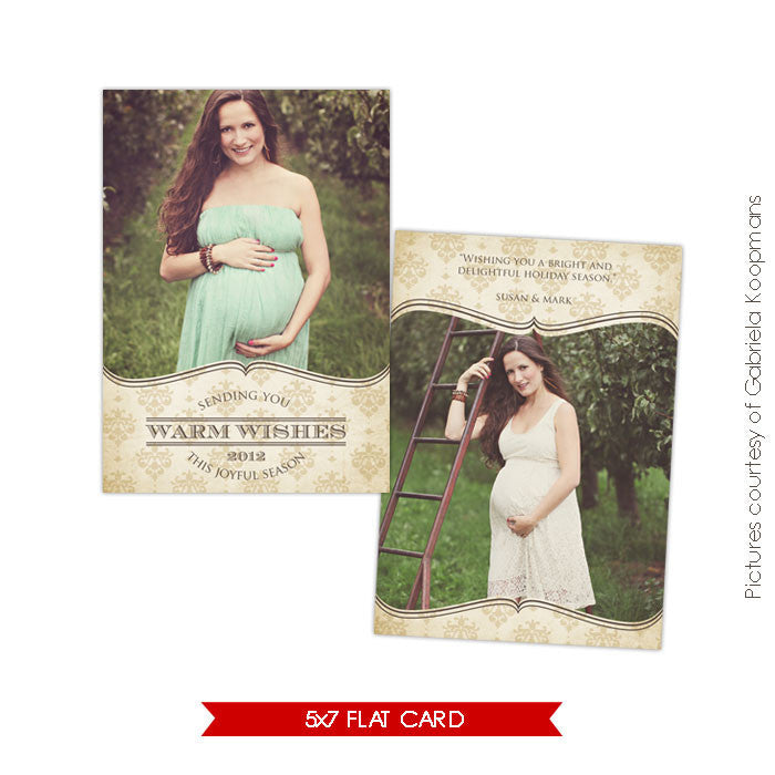 Holiday Photocard Template | Warm wishes e561