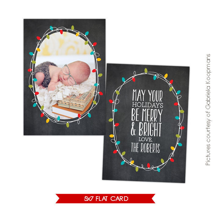 Holiday Photocard Template | Shining e564